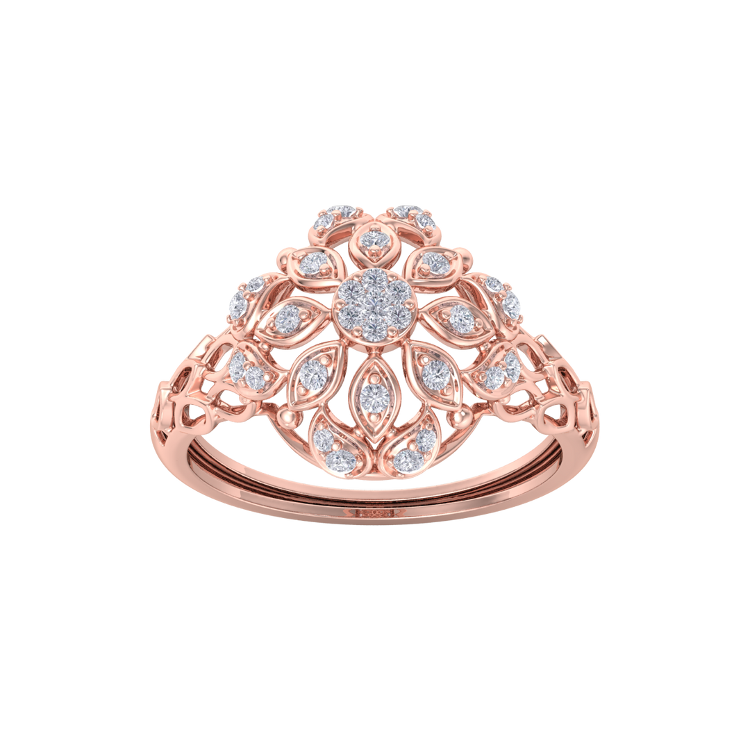 Diamond ring in white gold with white diamonds of 0.26 ct in weight