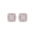 Load image into Gallery viewer, Classic stud earrings in yellow gold with white diamonds of 0.50 ct in weight
