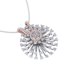 Load image into Gallery viewer, Flower Pendant in rose gold with white diamonds of 2.08 ct in weight
