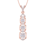 Load image into Gallery viewer, Pendant in rose gold with white diamonds of 0.63 ct in weight
