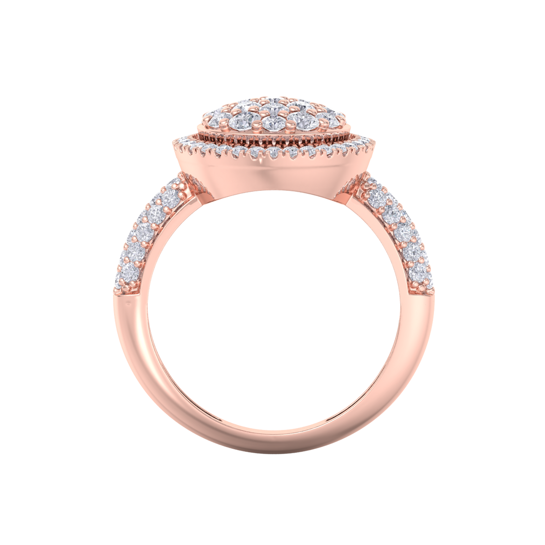 Beautiful ring in white gold with white diamonds of 1.09 ct in weight