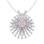 Load image into Gallery viewer, Flower Pendant in rose gold with white diamonds of 2.08 ct in weight
