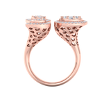 Load image into Gallery viewer, Statement ring in rose gold with white diamonds of 0.73 ct in weight
