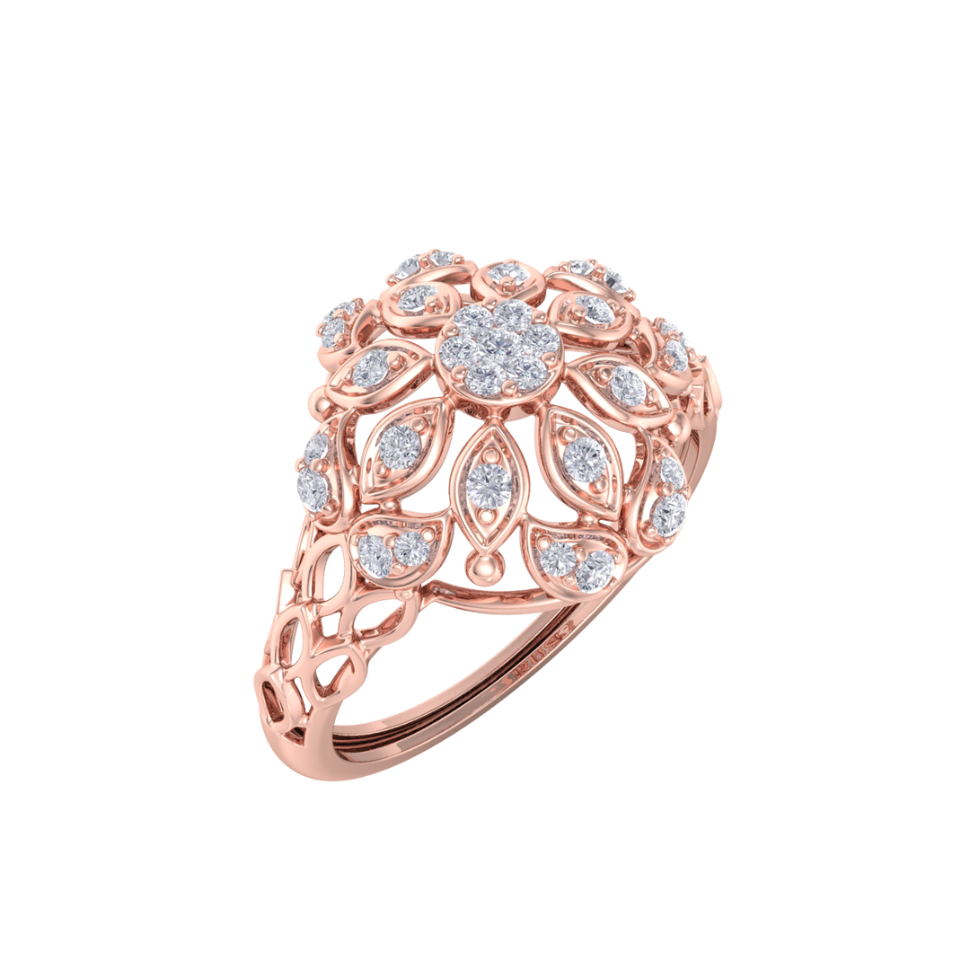 Diamond ring in white gold with white diamonds of 0.26 ct in weight