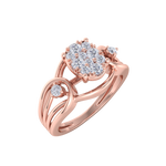 Load image into Gallery viewer, Beautiful ring in rose gold with white diamonds of 0.36 ct in weight
