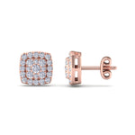 Load image into Gallery viewer, Classic stud earrings in yellow gold with white diamonds of 0.50 ct in weight
