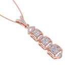 Load image into Gallery viewer, Pendant in rose gold with white diamonds of 0.63 ct in weight
