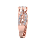 Load image into Gallery viewer, Diamond ring in rose gold with white diamonds of 0.58 ct in weight
