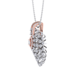 Load image into Gallery viewer, Flower Pendant in rose gold with white diamonds of 2.08 ct in weight
