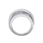 Load image into Gallery viewer, Multi-band diamond ring in yellow gold with white diamonds of 2.69 ct in weight
