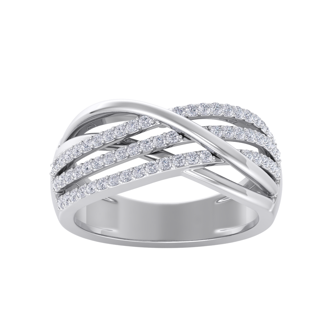 Elegant Diamond ring in white gold with white diamonds of 0.55 ct in weight