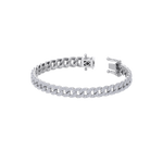 Load image into Gallery viewer, Chain diamond bracelet in white gold with white diamonds of 3.17 ct in weight
