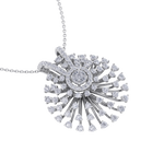 Load image into Gallery viewer, Flower Pendant in rose gold with white diamonds of 2.08 ct in weight

