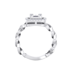 Load image into Gallery viewer, Statement Chain Ring in yellow gold with white diamonds of 0.41 ct in weight
