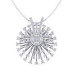 Load image into Gallery viewer, Flower Pendant in rose gold with white diamonds of 2.08 ct in weight
