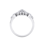 Load image into Gallery viewer, Elegant flower ring in yellow gold with white diamonds of 0.60 ct in weight
