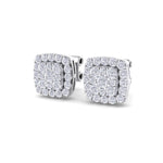 Load image into Gallery viewer, Classic stud earrings in yellow gold with white diamonds of 0.50 ct in weight
