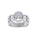 Load image into Gallery viewer, Fashion ring in white gold with white diamonds of 0.75 ct in weight
