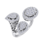 Load image into Gallery viewer, Statement ring in yellow gold with white diamonds of 0.73 ct in weight
