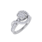 Load image into Gallery viewer, Diamond ring in yellow gold with white diamonds of 0.43 ct in weight
