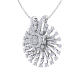 Load image into Gallery viewer, Flower Pendant in rose gold with white diamonds of 2.08 ct in weight
