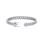 Load image into Gallery viewer, Chain diamond bracelet in white gold with white diamonds of 3.17 ct in weight
