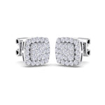 Load image into Gallery viewer, Classic stud earrings in yellow gold with white diamonds of 0.50 ct in weight
