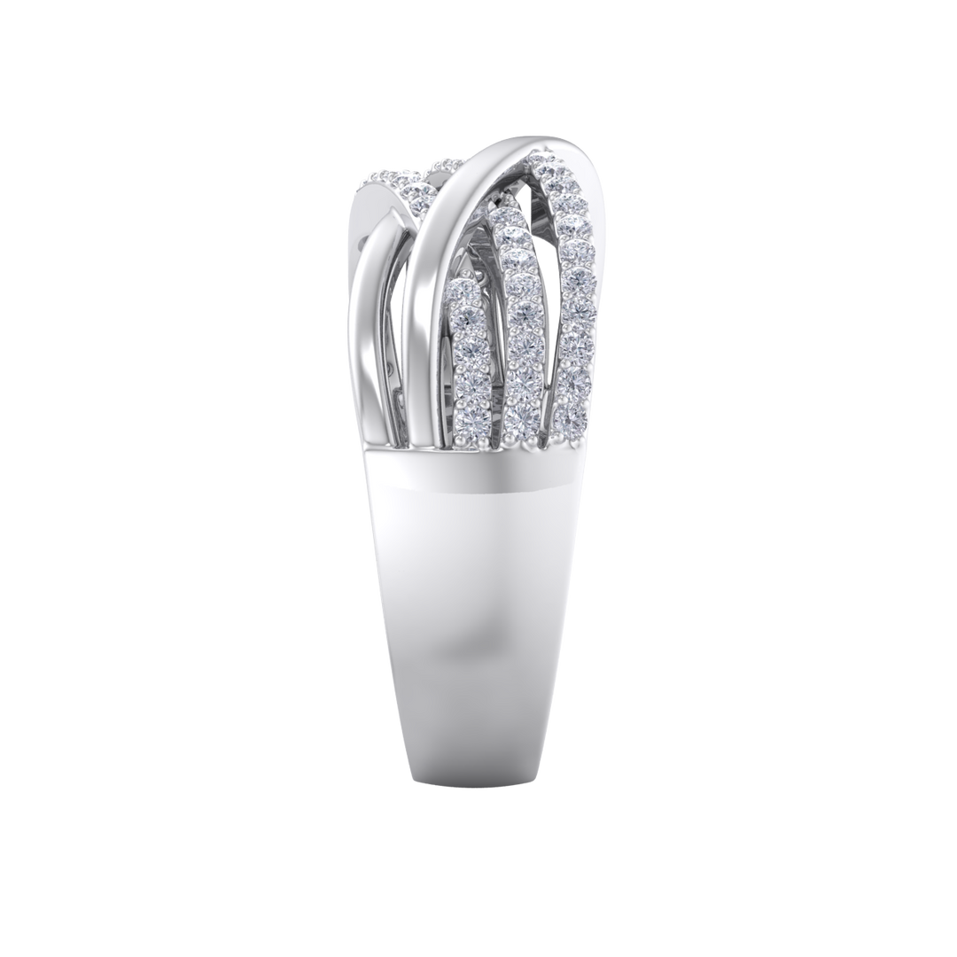 Elegant Diamond ring in white gold with white diamonds of 0.55 ct in weight