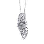 Load image into Gallery viewer, Flower Pendant in rose gold with white diamonds of 2.08 ct in weight
