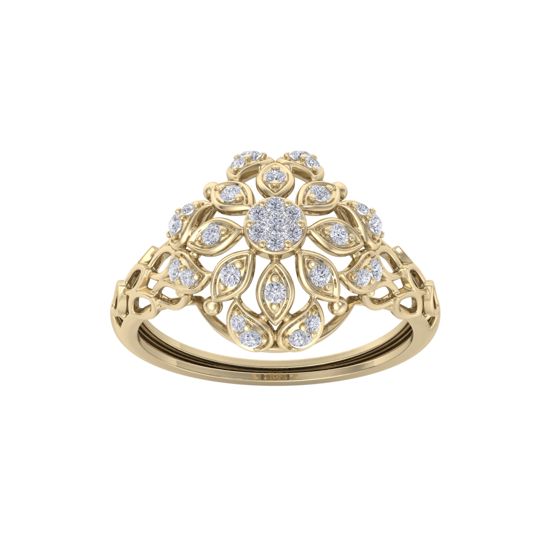 Diamond ring in white gold with white diamonds of 0.26 ct in weight