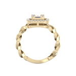 Load image into Gallery viewer, Statement Chain Ring in yellow gold with white diamonds of 0.41 ct in weight

