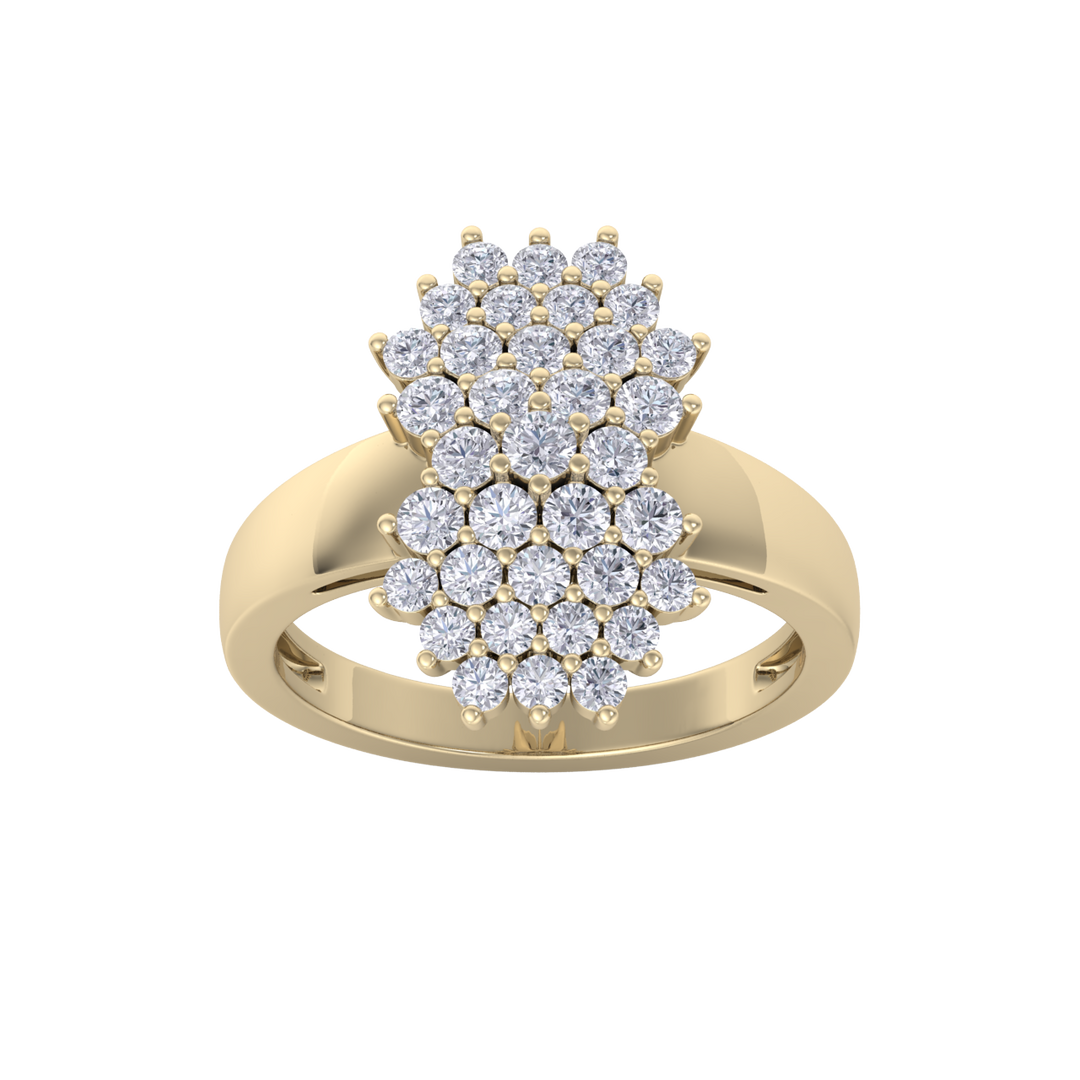 Beautiful ring in rose gold with white diamonds of 1.22 ct in weight