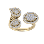 Load image into Gallery viewer, Statement ring in yellow gold with white diamonds of 0.73 ct in weight
