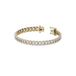 Load image into Gallery viewer, Chain diamond bracelet in white gold with white diamonds of 3.17 ct in weight
