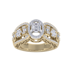 Load image into Gallery viewer, Diamond ring in yellow gold with white diamonds of 0.99 ct in weight
