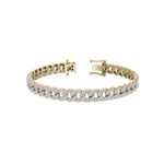 Load image into Gallery viewer, Chain diamond bracelet in white gold with white diamonds of 3.17 ct in weight
