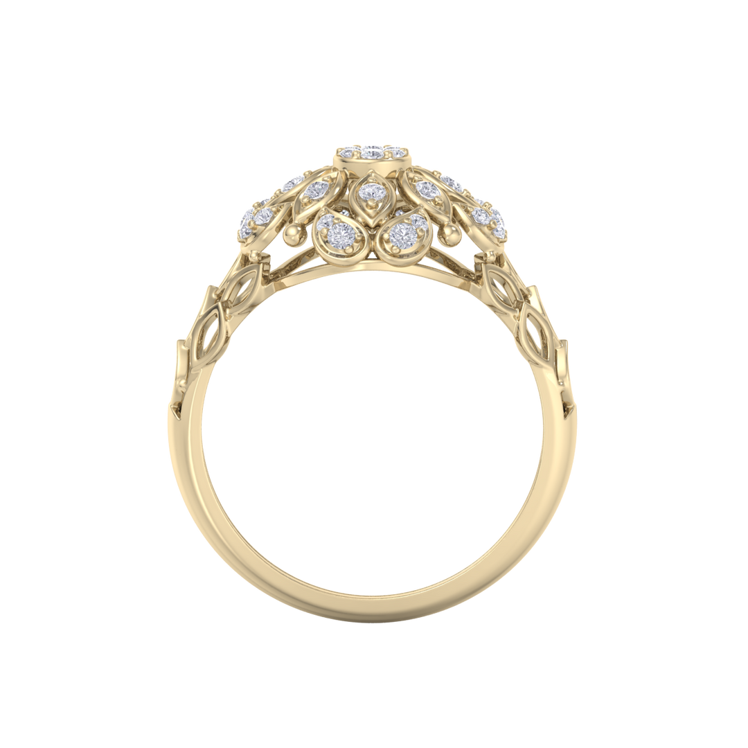 Diamond ring in white gold with white diamonds of 0.26 ct in weight