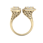 Load image into Gallery viewer, Statement ring in yellow gold with white diamonds of 0.73 ct in weight
