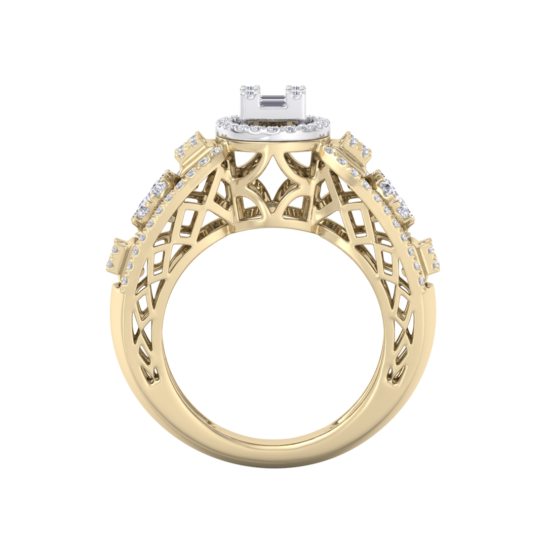 Diamond ring in white gold with white diamonds of 0.99 ct in weight