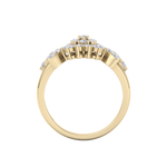 Load image into Gallery viewer, Elegant flower ring in yellow gold with white diamonds of 0.60 ct in weight
