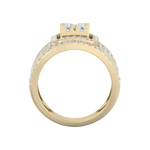 Load image into Gallery viewer, Statement Diamond ring in yellow gold with white diamonds of 1.52 ct in weight
