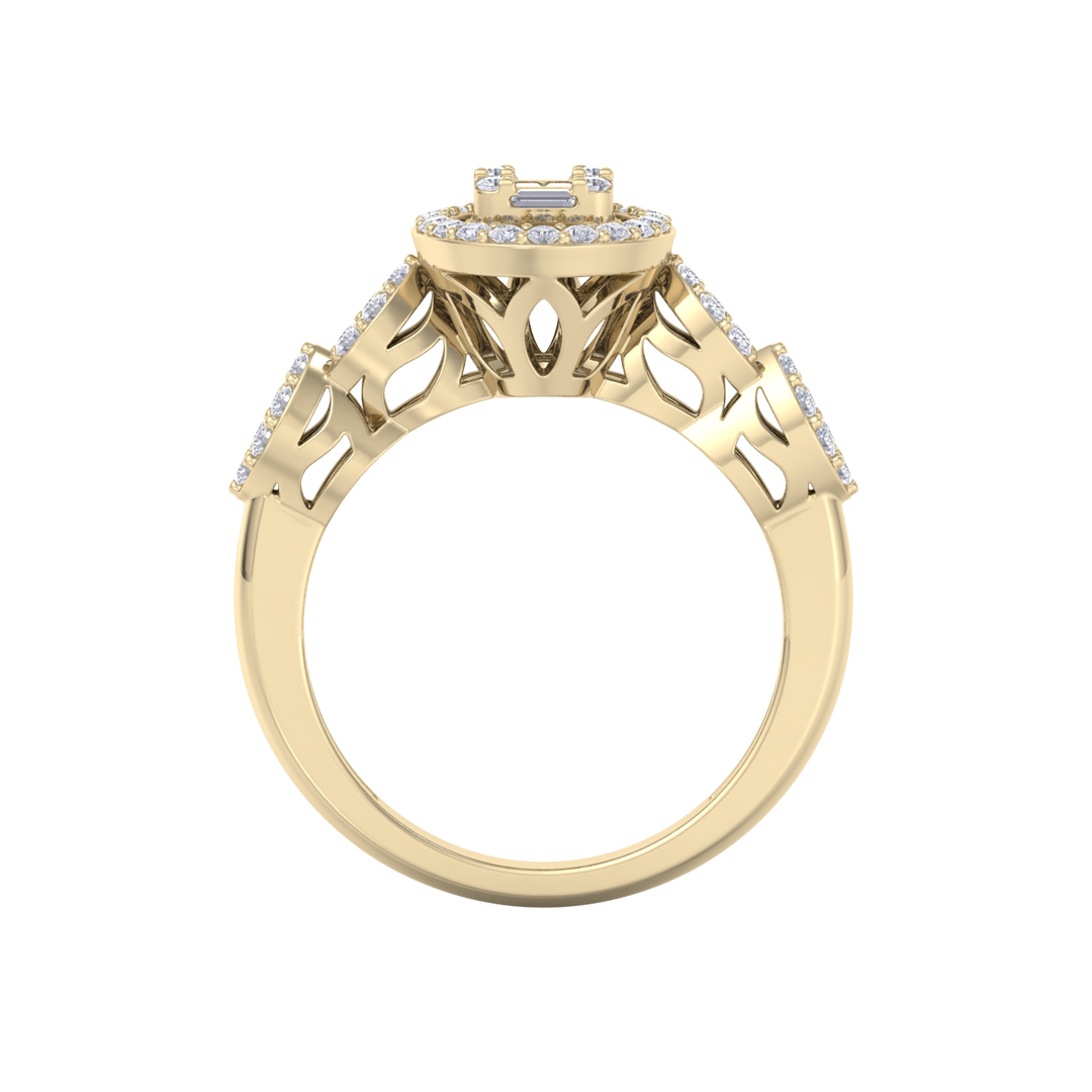 Beautiful ring in rose gold with white diamonds of 0.52 ct in weight
