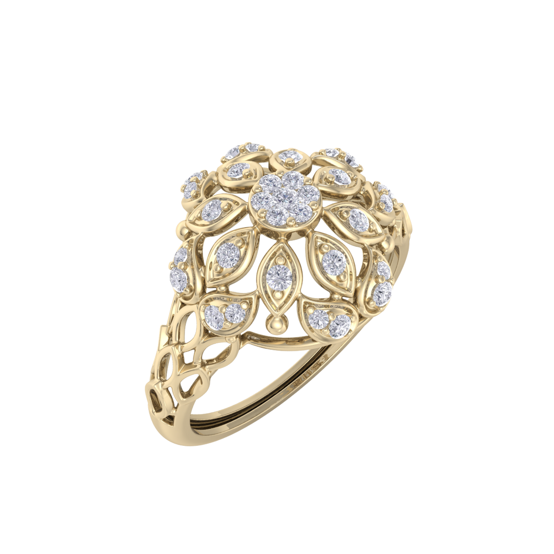 Diamond ring in white gold with white diamonds of 0.26 ct in weight