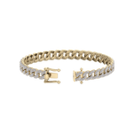 Load image into Gallery viewer, Chain diamond bracelet in white gold with white diamonds of 3.17 ct in weight
