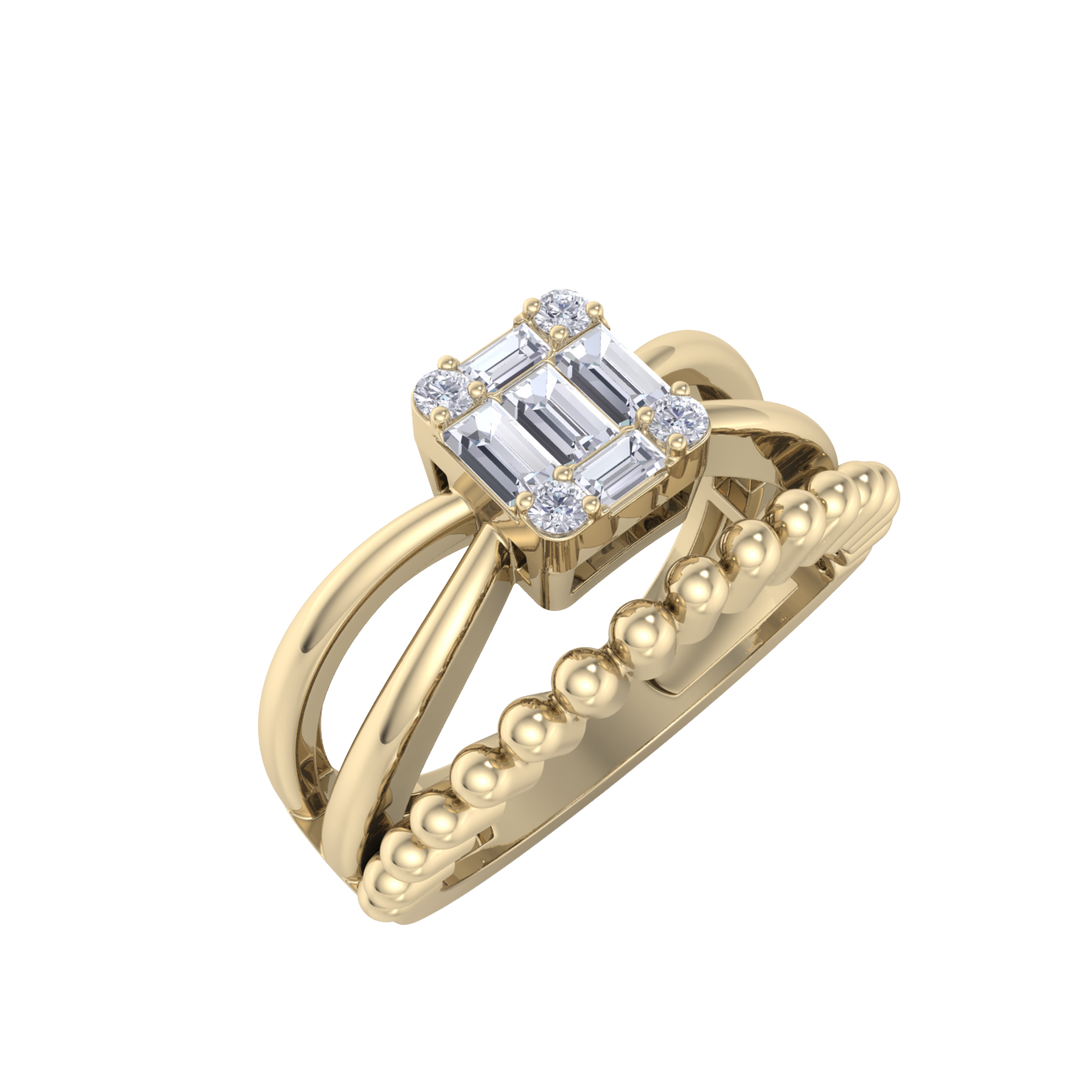 Diamond ring in white gold with white diamonds of 0.25 ct in weight