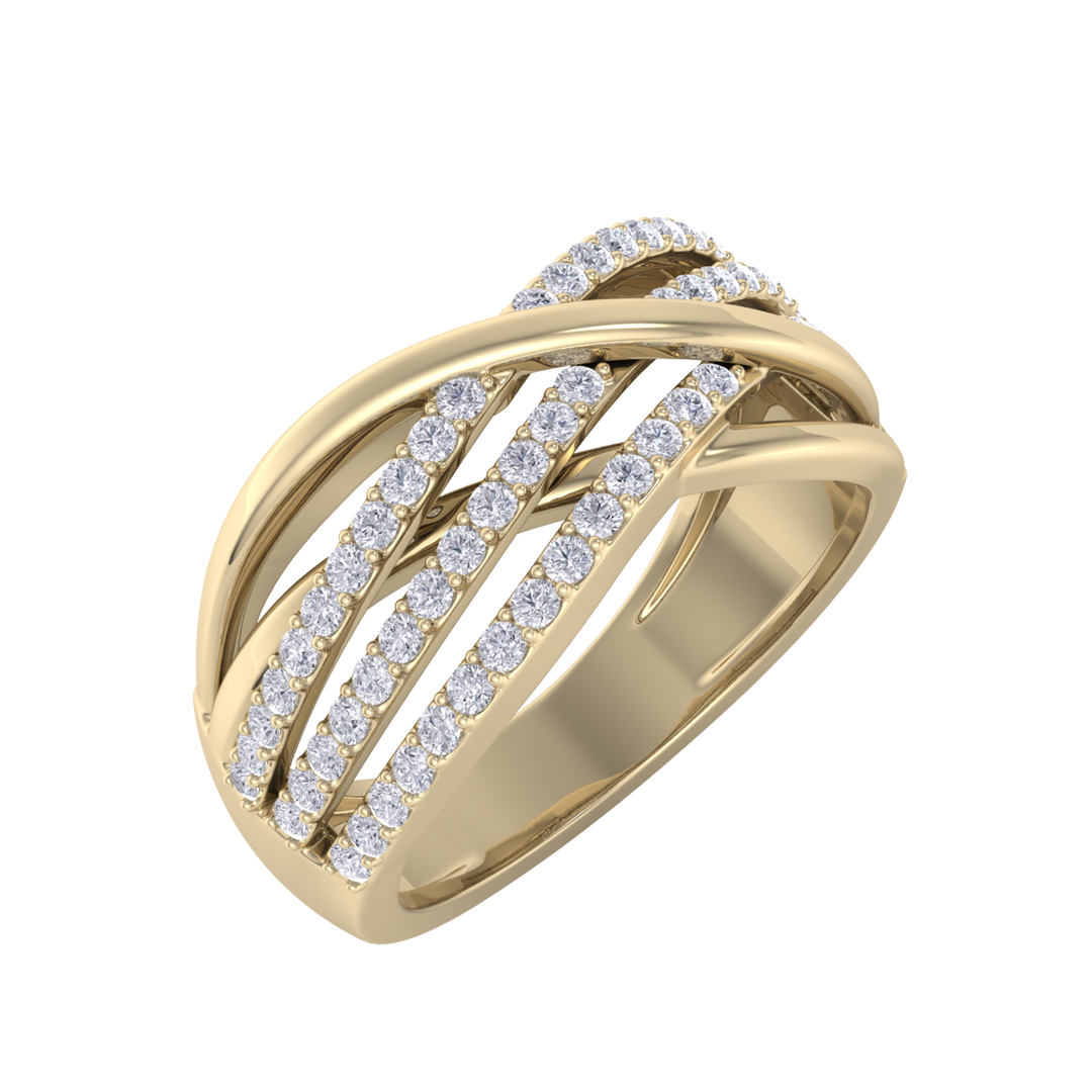 Elegant Diamond ring in white gold with white diamonds of 0.55 ct in weight