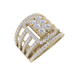 Load image into Gallery viewer, Statement Diamond ring in rose gold with white diamonds of 1.52 ct in weight
