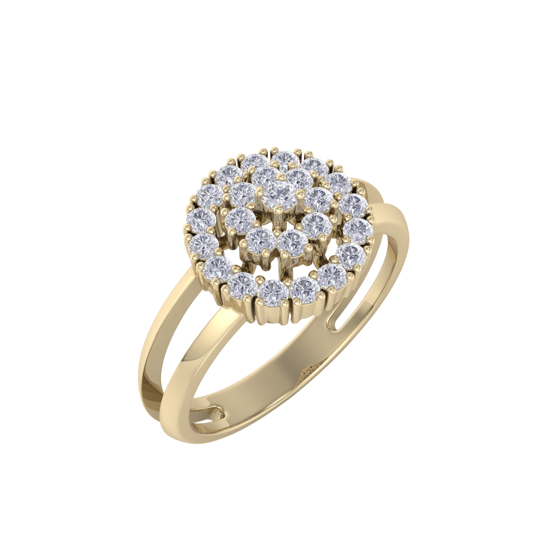 Beautiful ring in white gold with white diamonds of 0.60  ct in weight