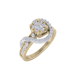 Load image into Gallery viewer, Diamond ring in yellow gold with white diamonds of 0.43 ct in weight
