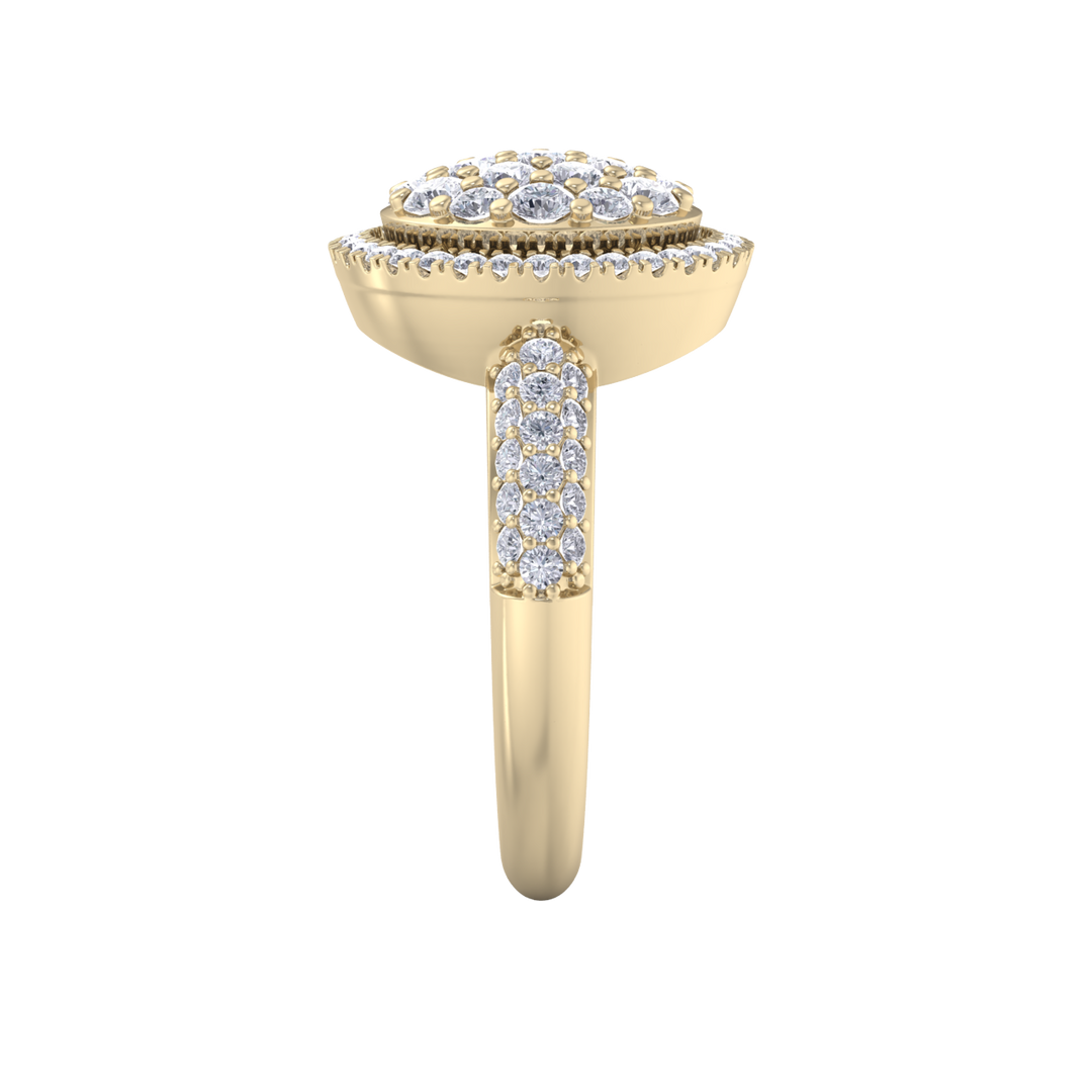 Beautiful ring in white gold with white diamonds of 1.09 ct in weight